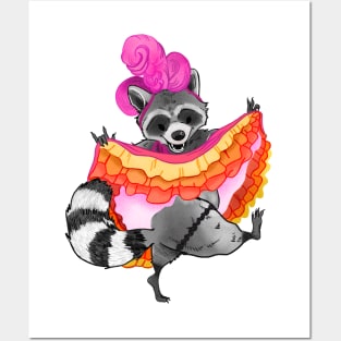 Roosevelt Raccoon is a Can Can Dancer! Posters and Art